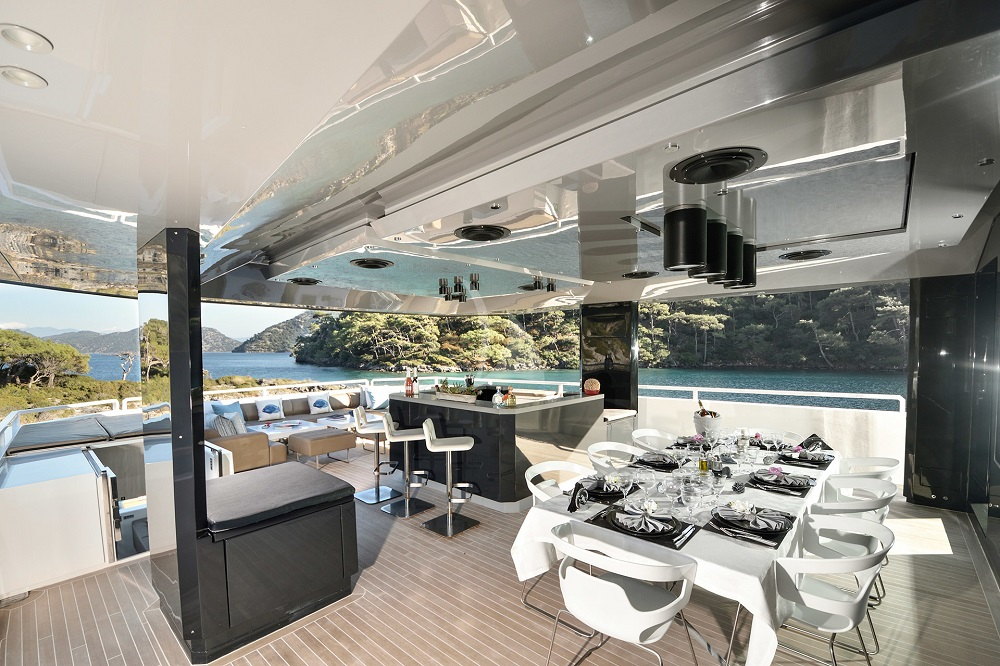 Arcadia-yacht-charter-35m-dining-area