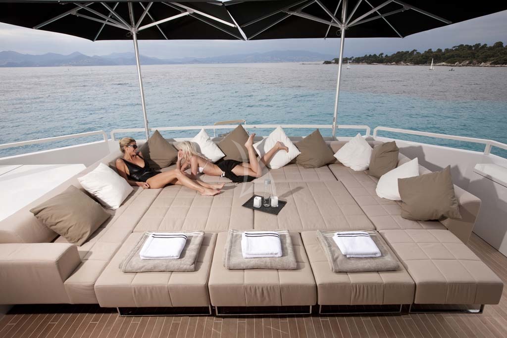 Arcadia-yacht-charter-35m-sunbathing-area