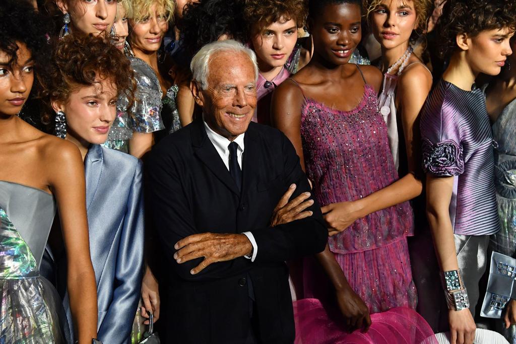 Giorgio Armani at his ready-to-wear springsummer 2019 show- credit Getty Images